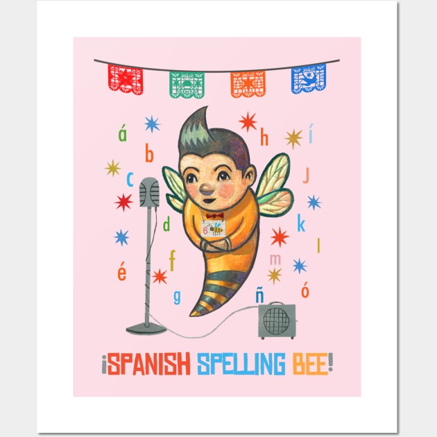 Spanish Spelling Bee Wall Art by John Parra Art